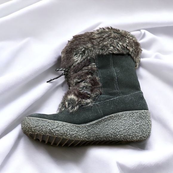 Naturalizer leather waterproof & insulated winter fur lined boots Womens Sz 8.5 - Picture 4 of 10